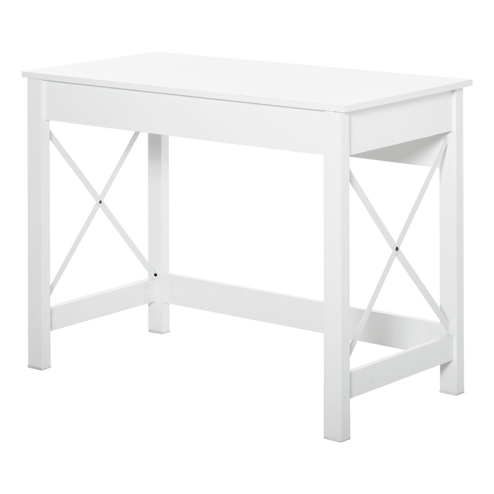 Secretária 105x50x76 cm mdf color blanco Homcom, escritório - secretárias