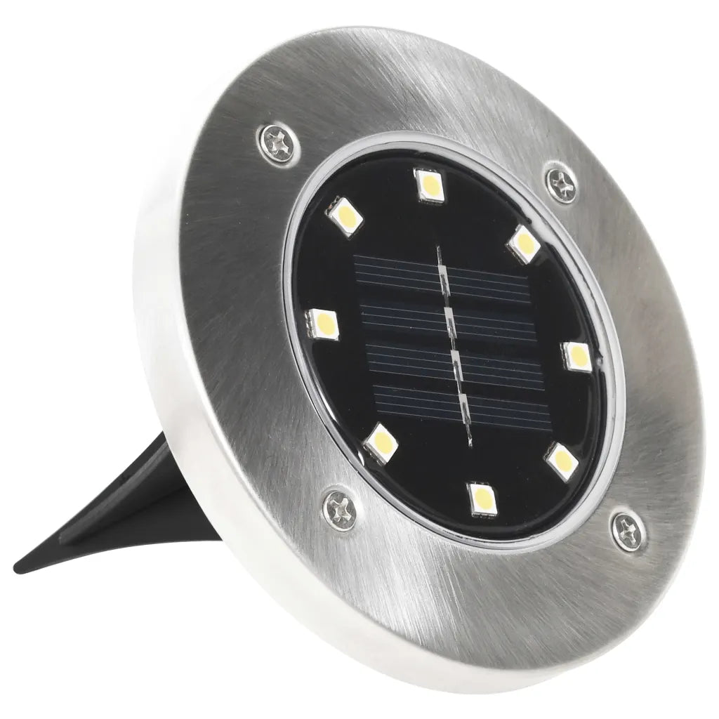 Juego de 8 luces solares de suelo para iluminación