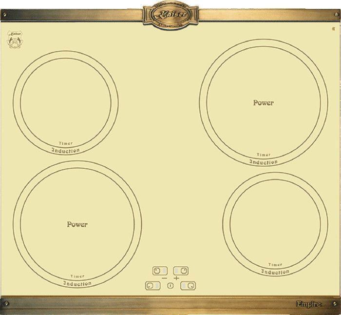Placa de cozinha por indução - kaiser - kct 6395 - 60 cm - 4 zonas - bronze