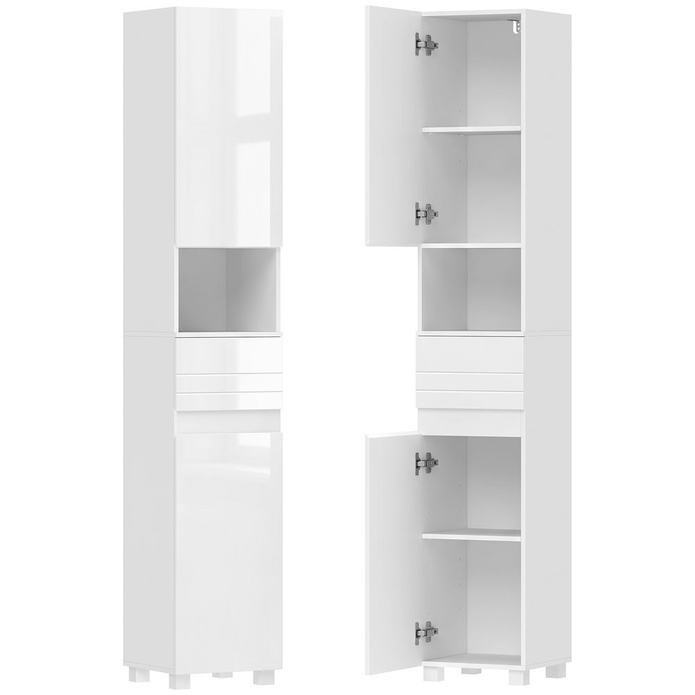 Coluna de casa de banho 30x30x170 cm mdf color blanco Homcom