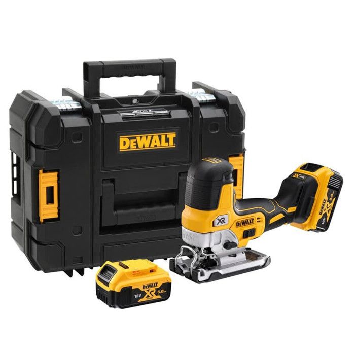 Serra vertical xr 18v (2x5,0 ah) em caixa tstak - Dewalt dcs335p2