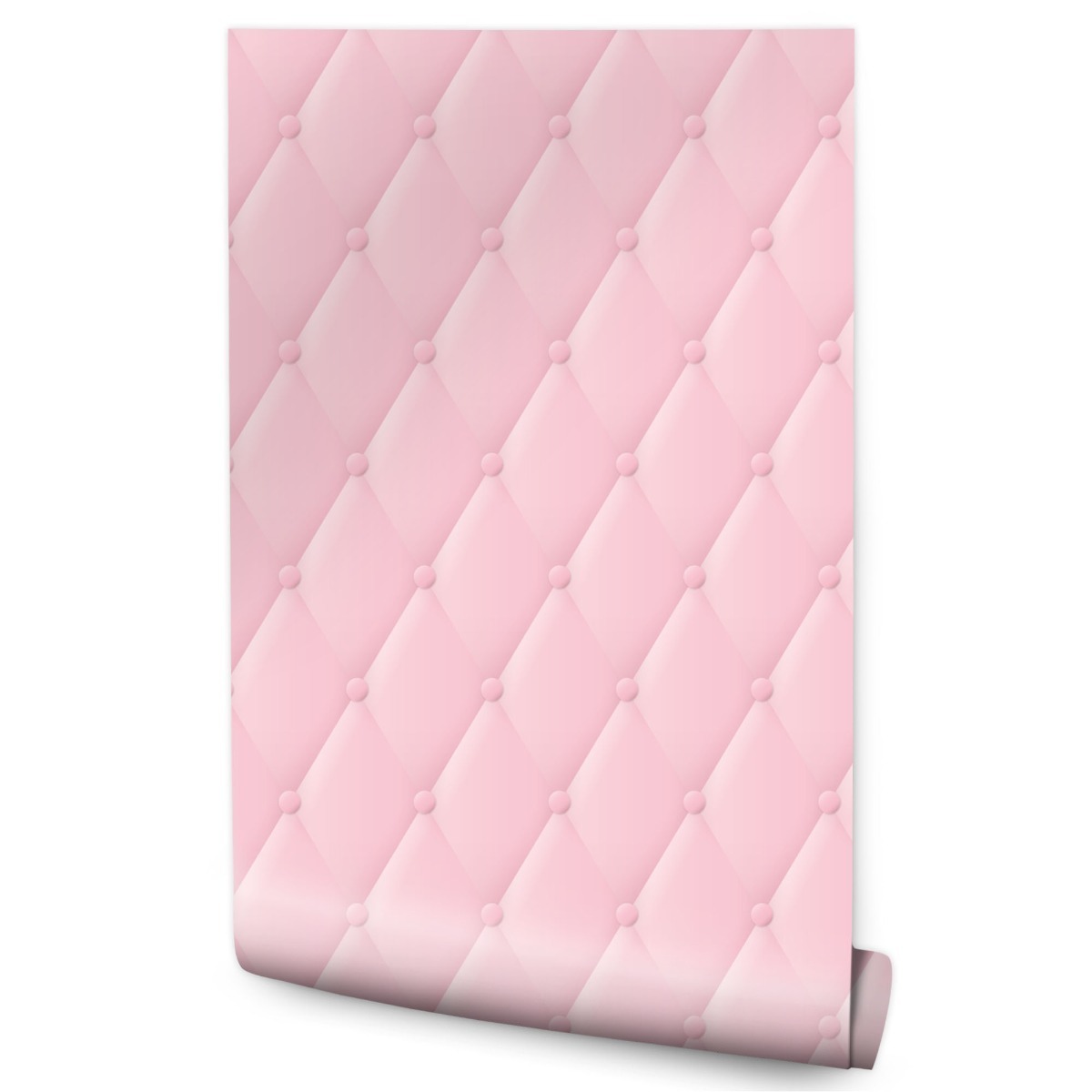Papel de parede matelassé motivo matéria rosa para quarto moderna