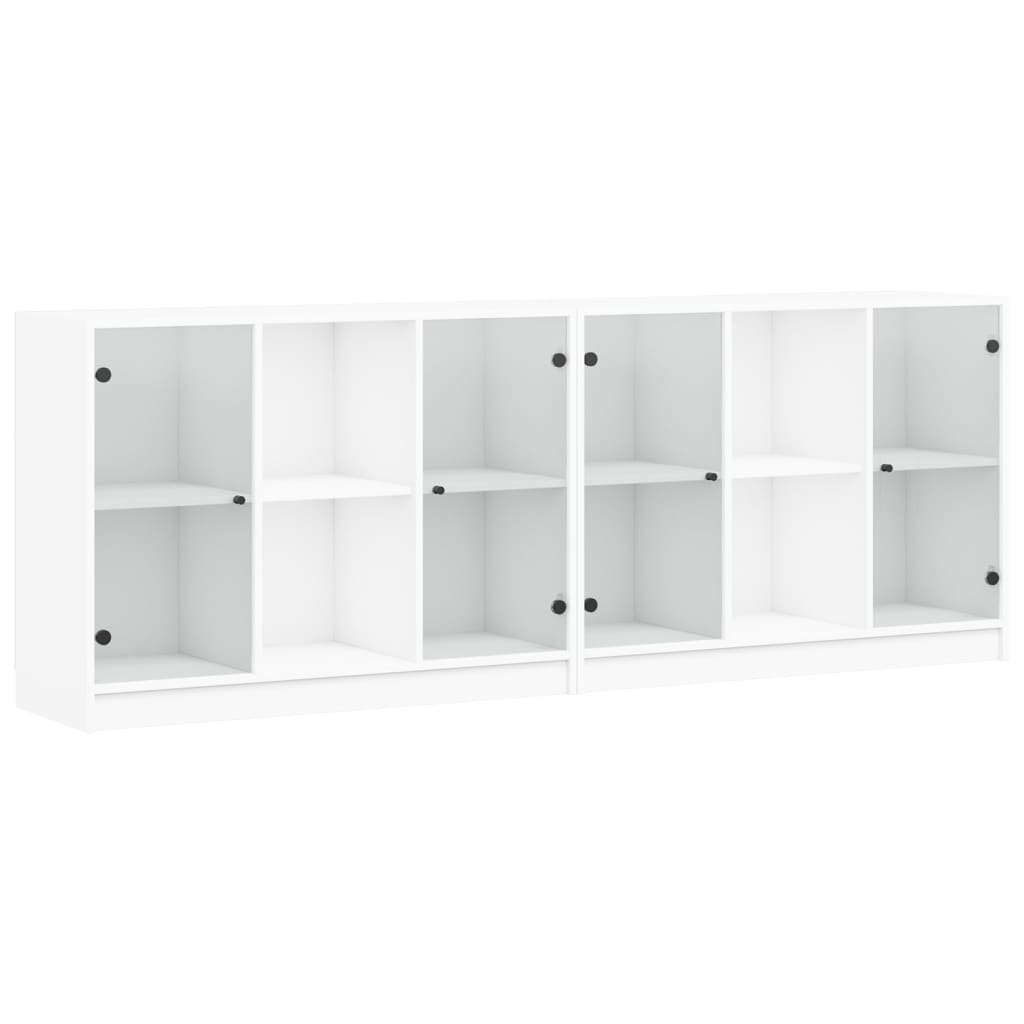 vidaXL estantería con puertas madera de ingeniería negro 204x37x75 cm