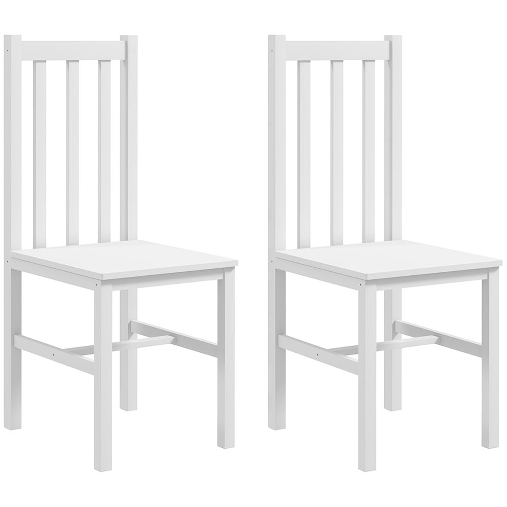 Cadeiras de sala de jantar 38,5x47,5x99 cm madeira de pinho color blanco