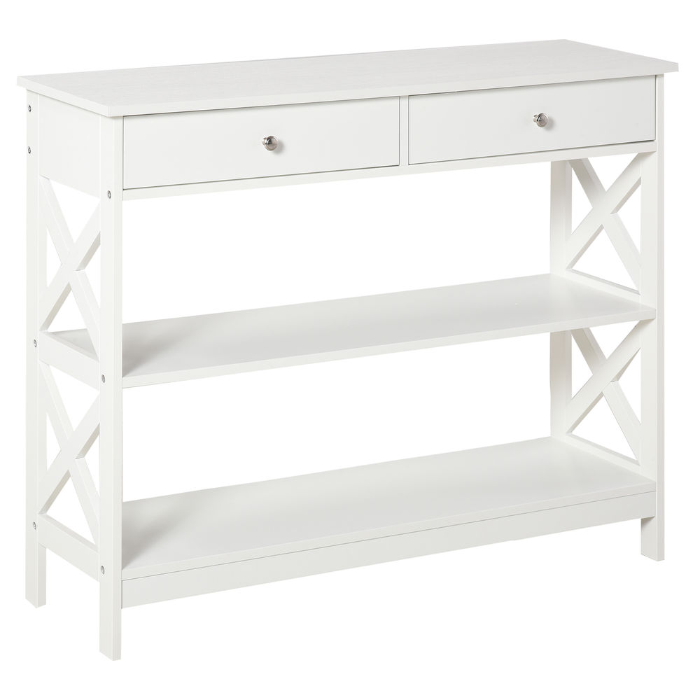 Mesa console mdf color blanco Homcom, casa - mesas
