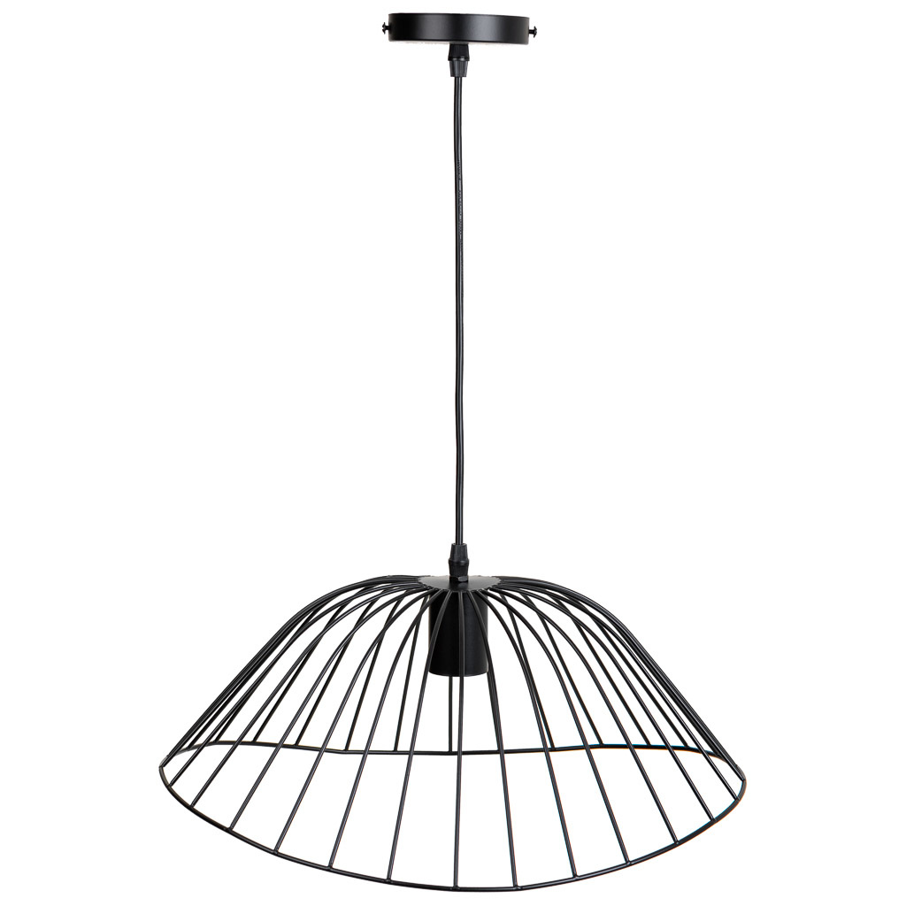 Candeeiro de teto em metal preto 43x26x100