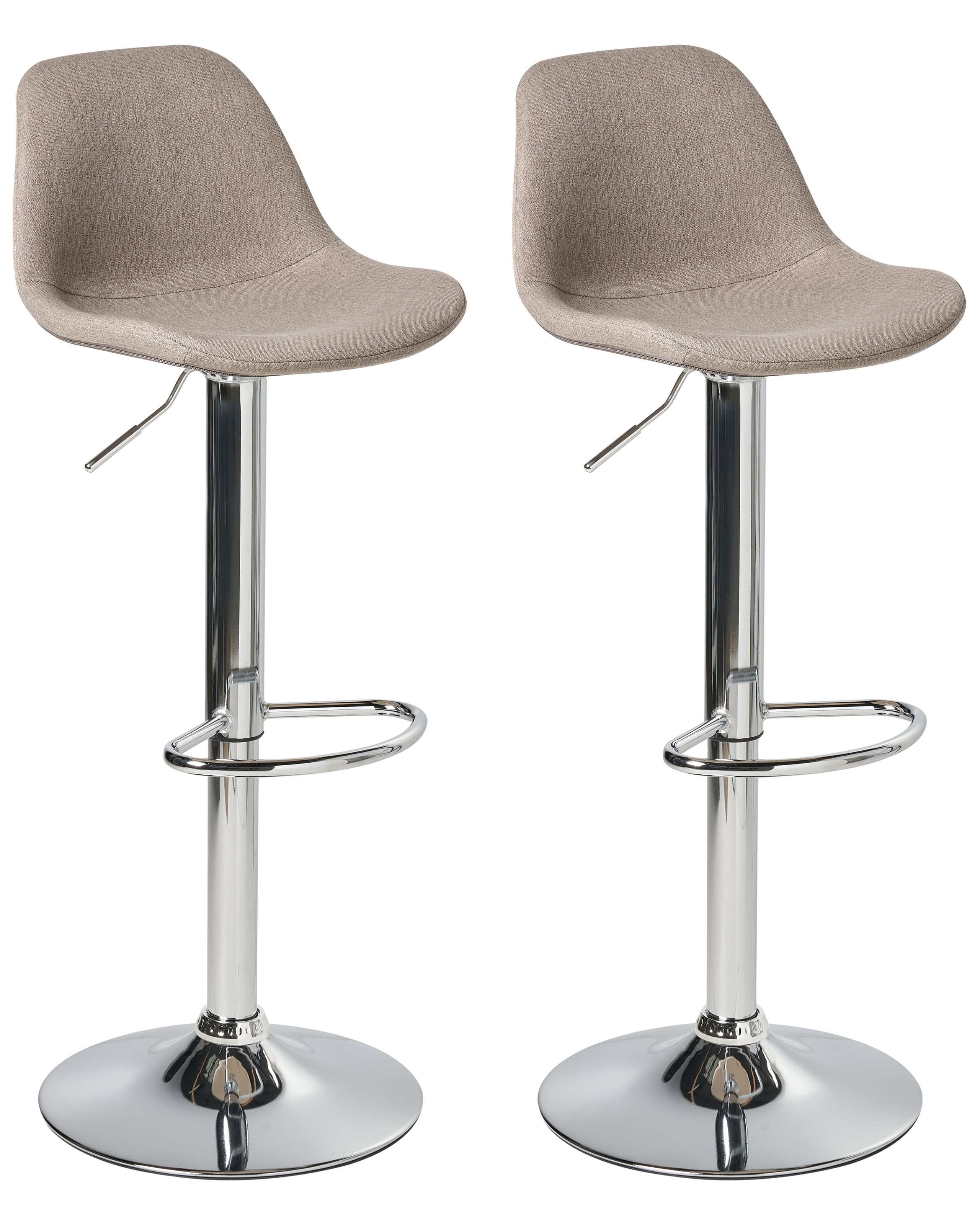 Conjunto de 2 bancos de bar kahla tecido taupe