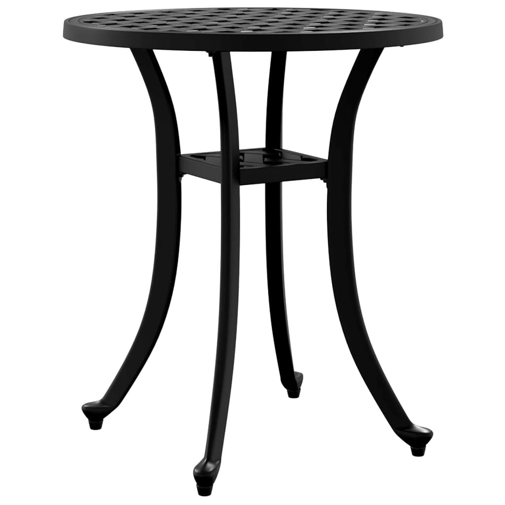 Mesa de jardim ø48x53 cm alumínio fundido preto