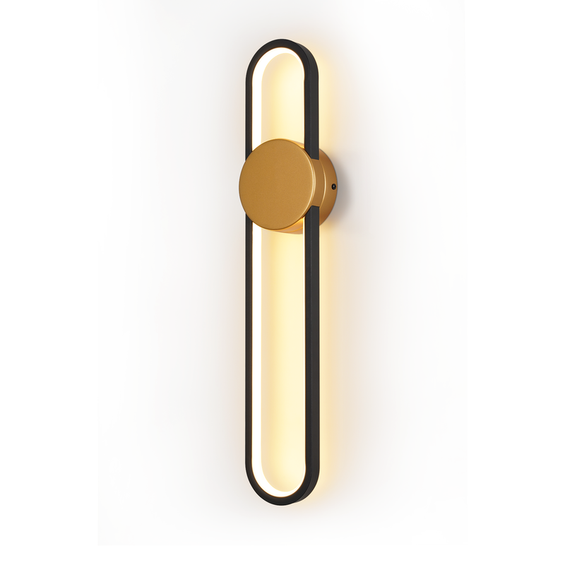 Nettlife aplique dourado LED 60x12