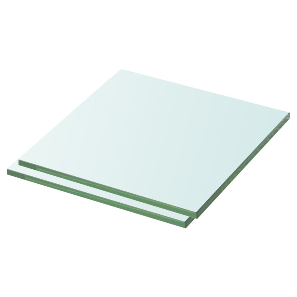 Prateleiras 2 pcs 30x25 cm vidro transparente