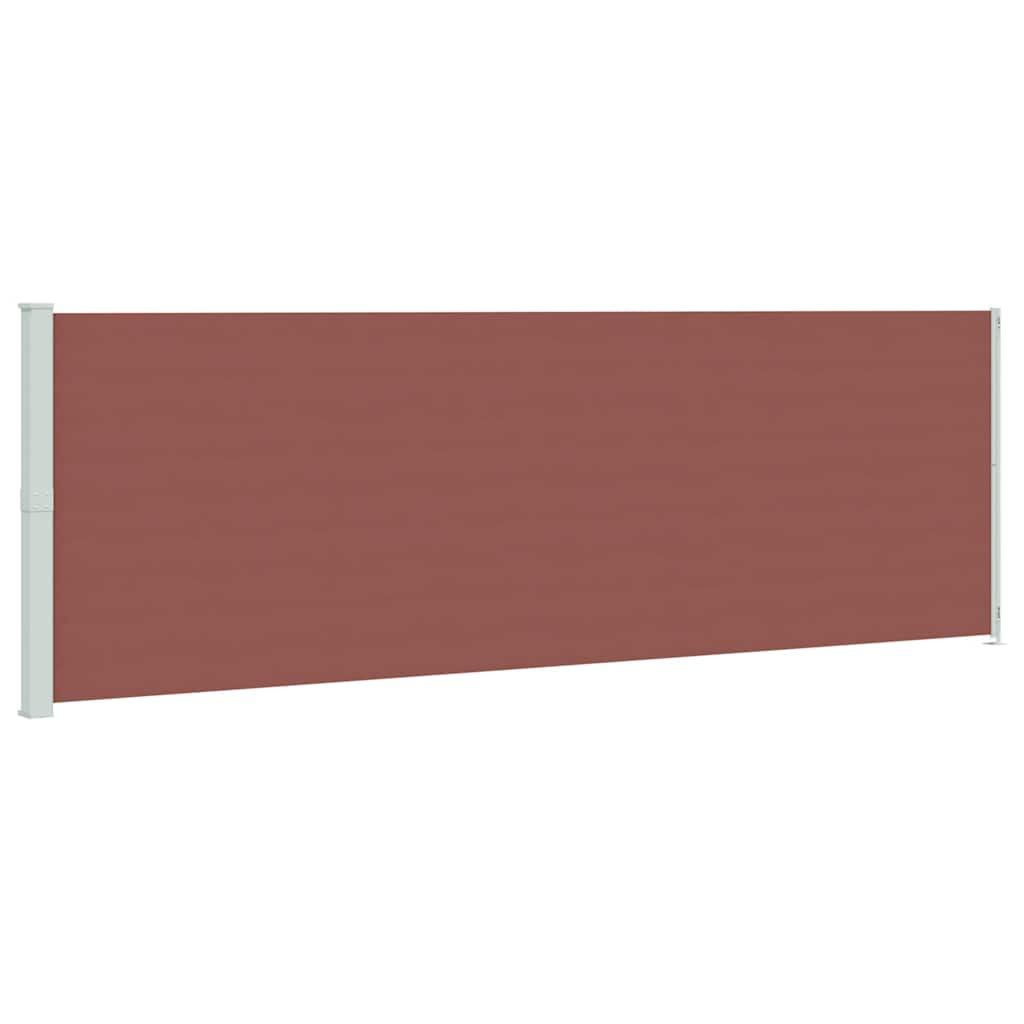 Toldo lateral retrátil para pátio 200x600 cm castanho