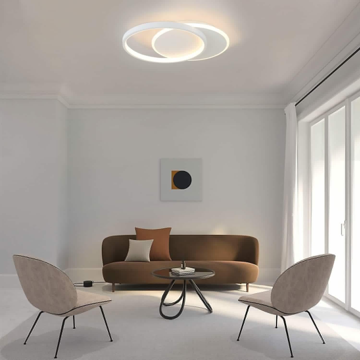 Nettlife luz de teto LED regulável controlo remoto 35w moderno plano