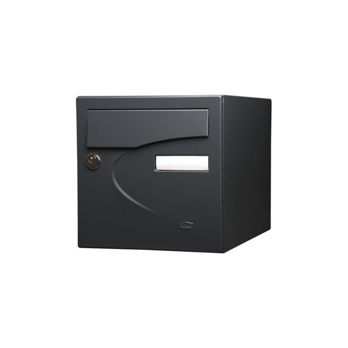 Caixa de correio preferência 1 porta cinza antracite 7016 - renz