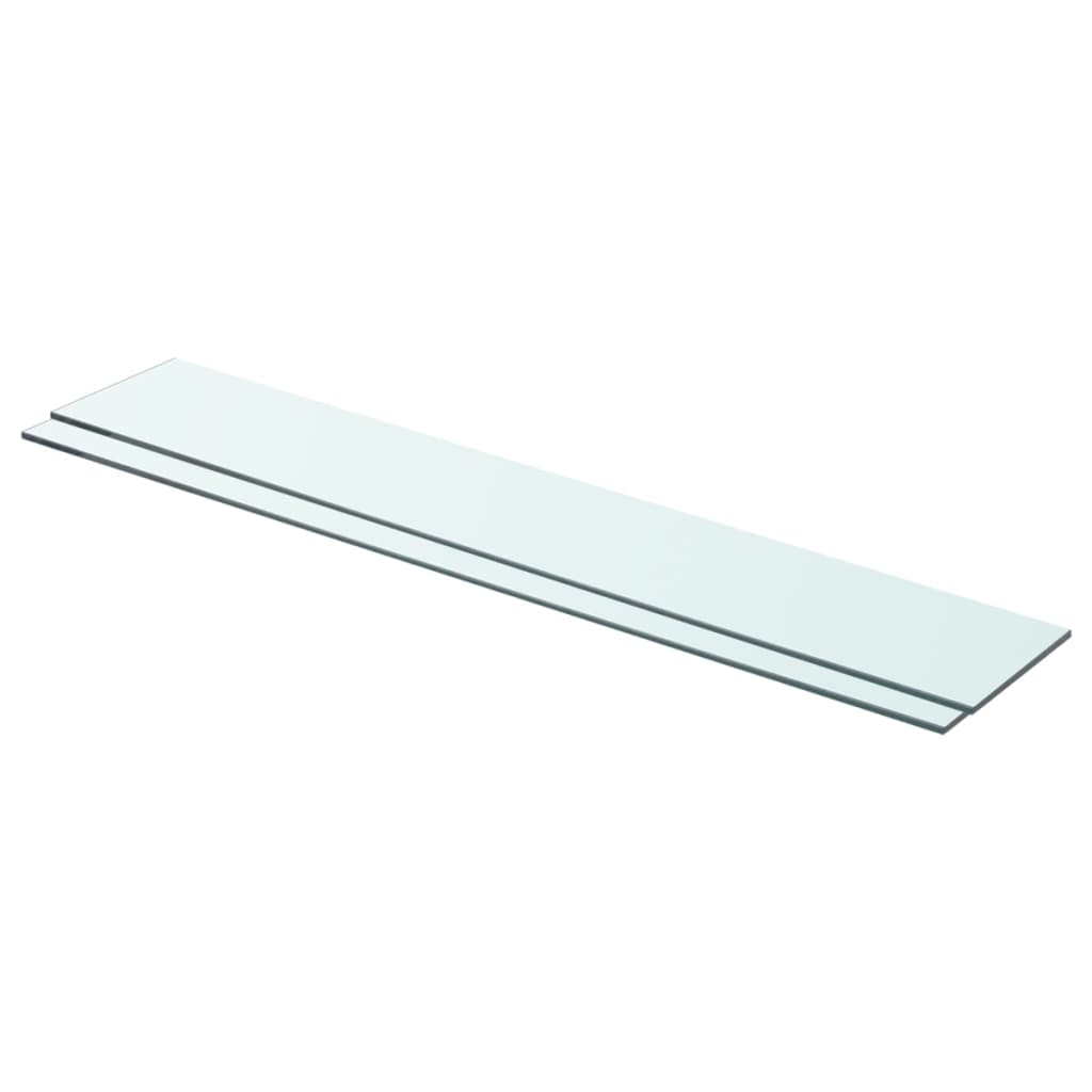 Prateleiras 2 pcs 80x12 cm vidro transparente