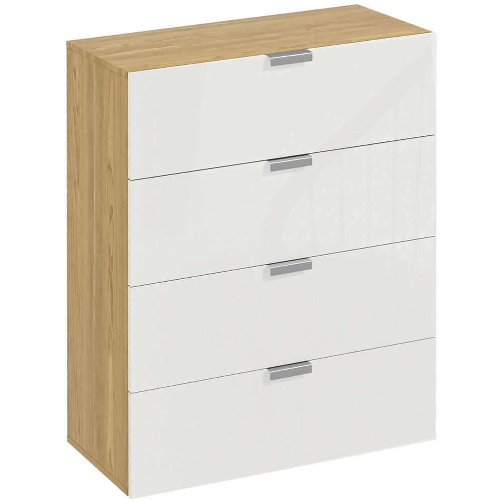 Cómoda com 4 gaveta 70x35x92 cm color blanco Homcom
