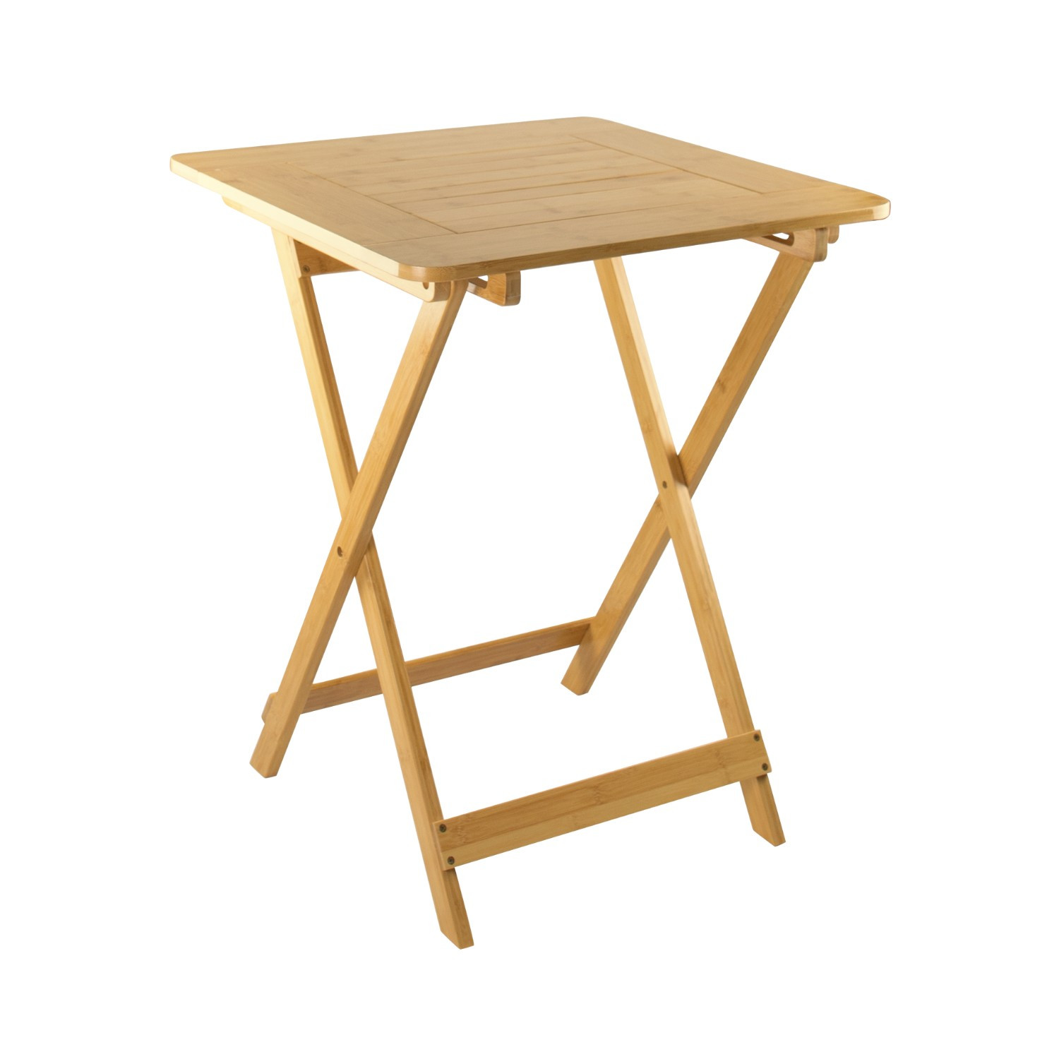 Mesa dobrável de bambu envernizado biano 60x60x75cm 7house