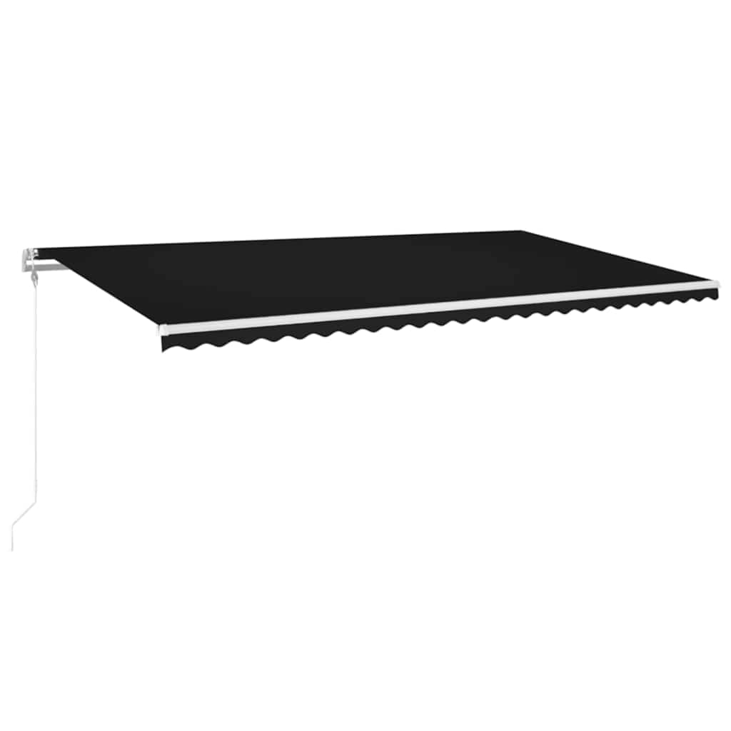 Toldo automático com LED e sensor de vento 600x300 cm antracite