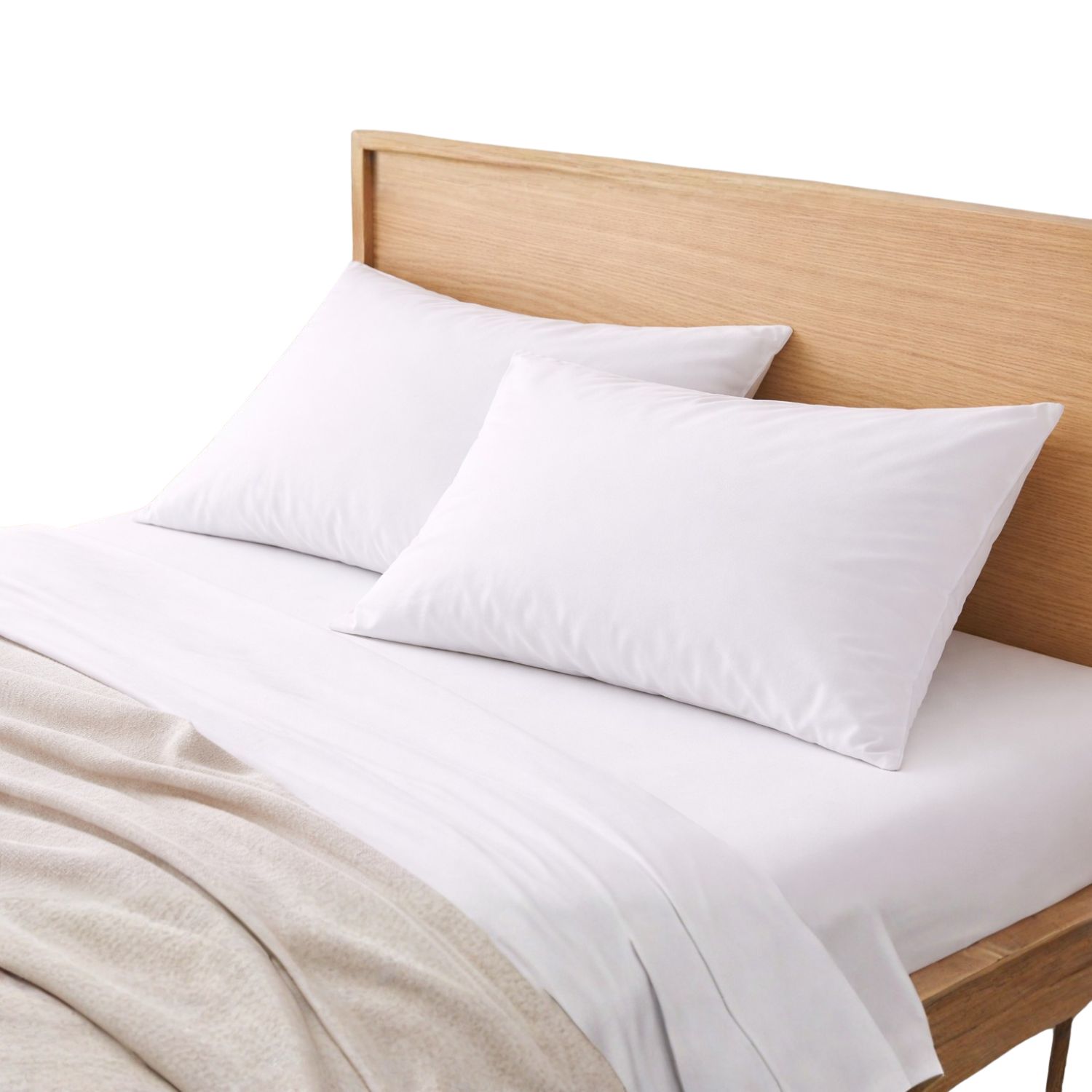 Jogo de sabanas 100% aLGodão liso branco cama de 180cm donegal collections