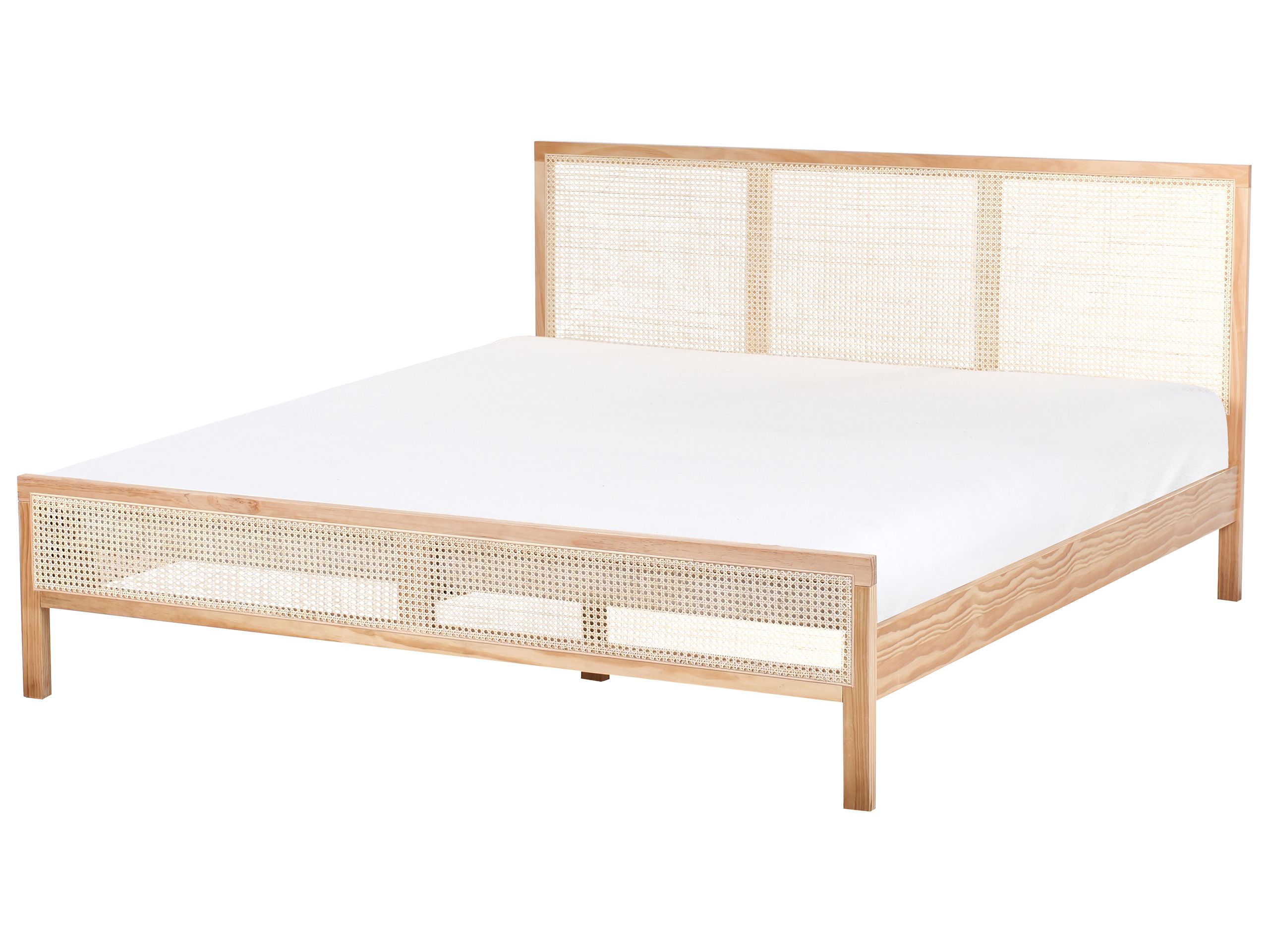 Cama madeira de pinho salernas 180 x 200 cm castanho claro