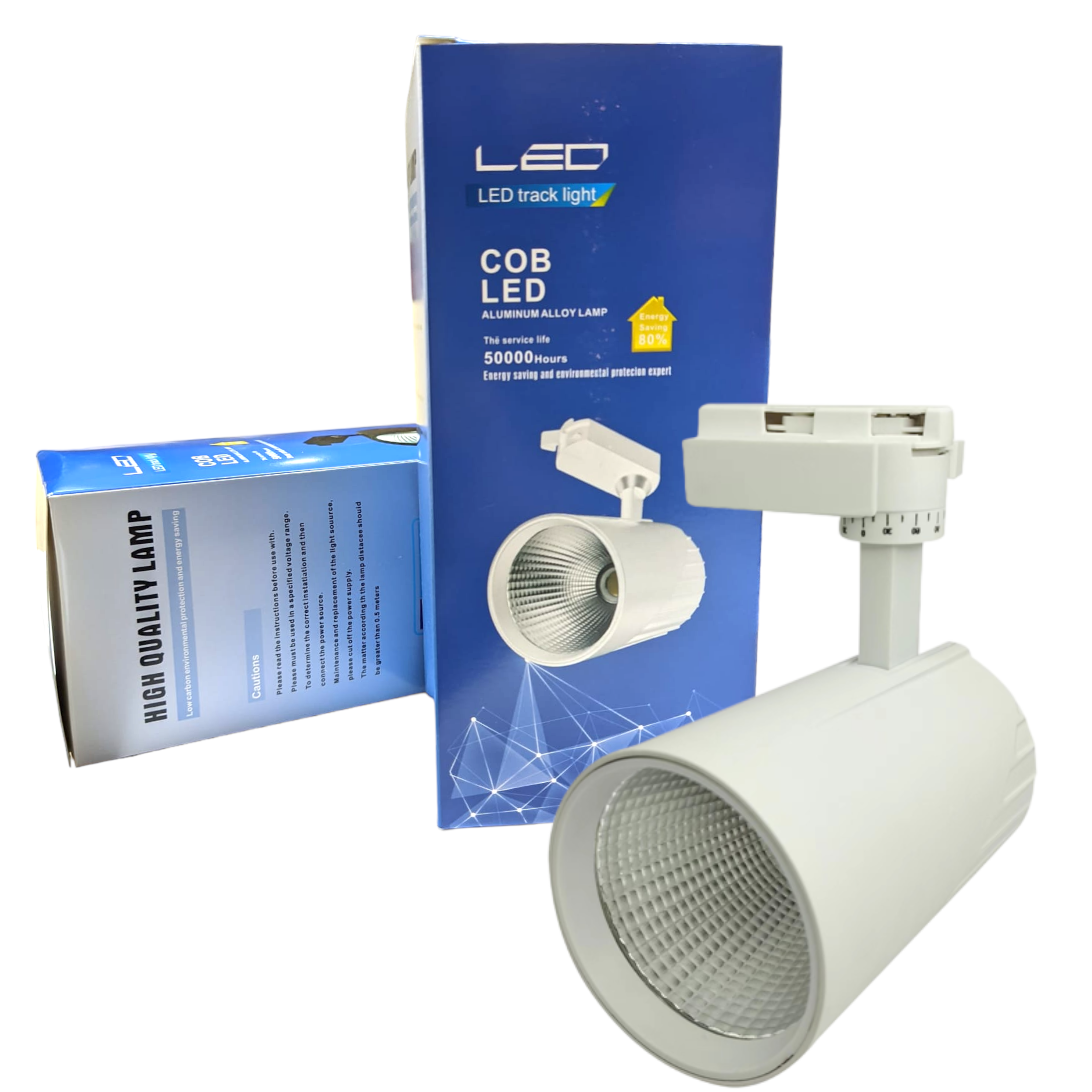 Spotlight trilha LED 30w, branco 3000k, 3000lm, monofásico, cor branca