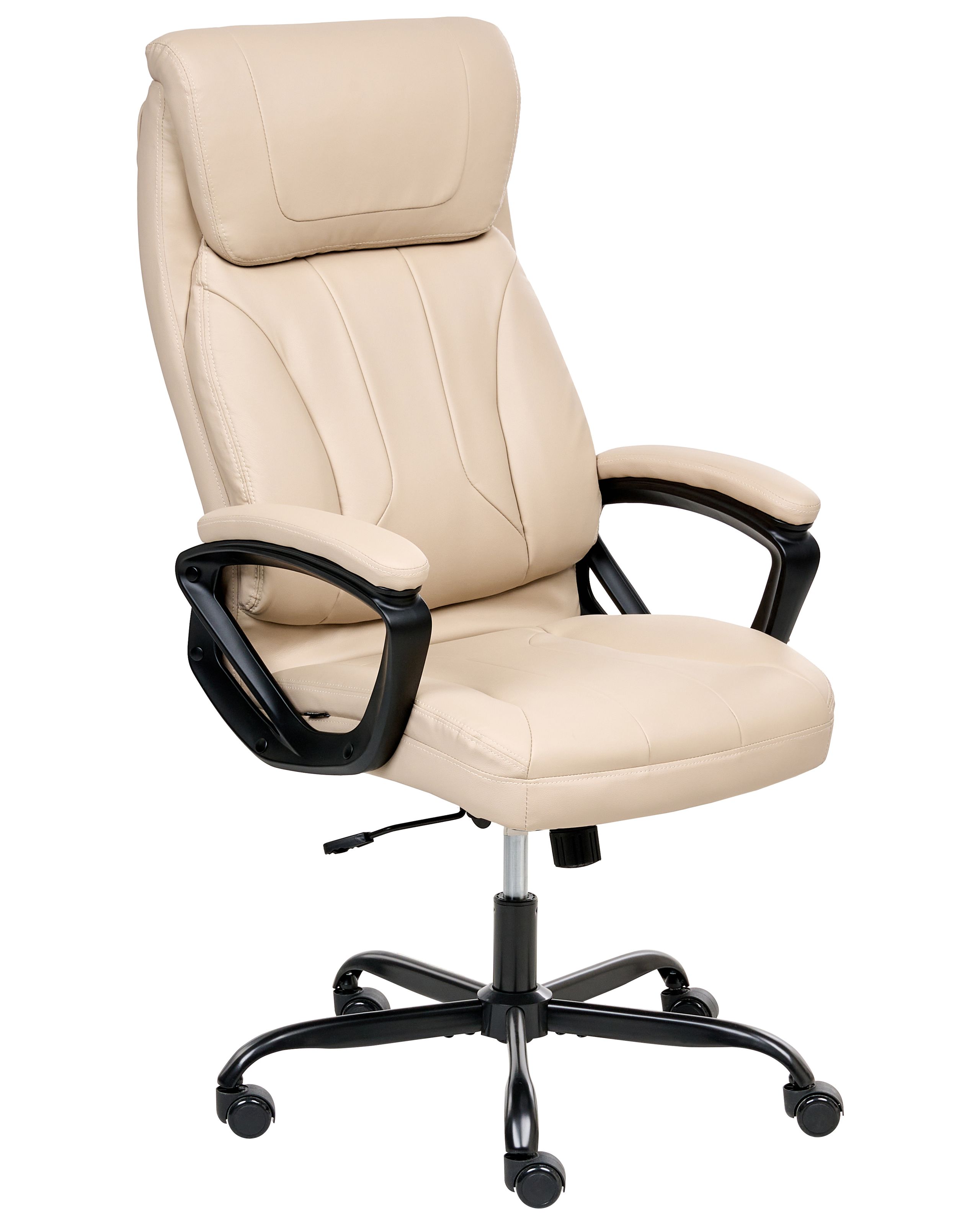 Cadeira executiva proud pele sintética creme
