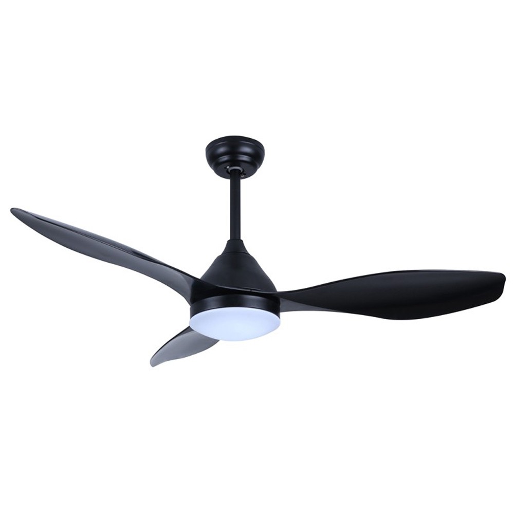 Ventoinha de teto com luz LED silenciosa top preto ø122