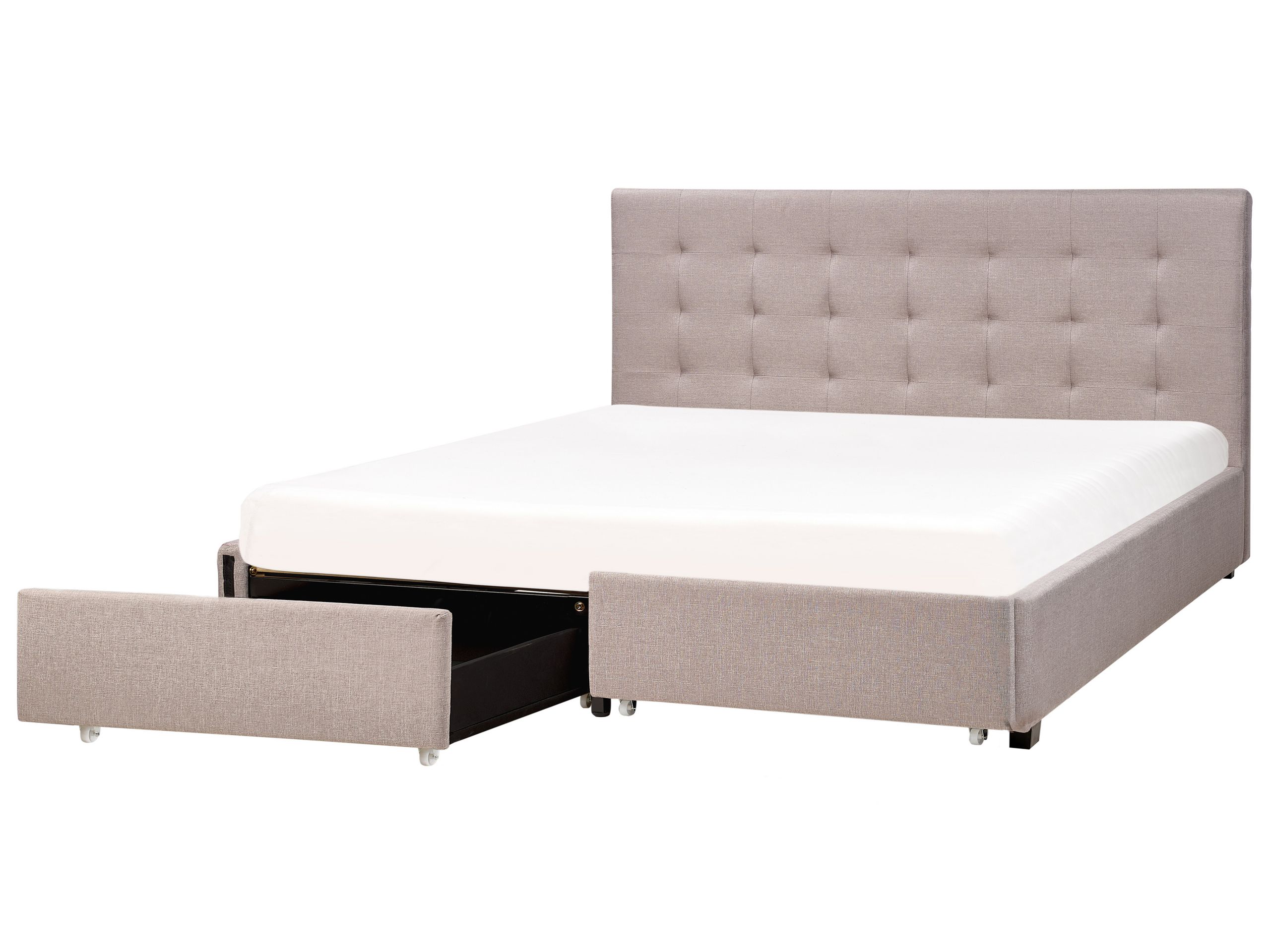 Cama de casal tecido cinzento la rochelle