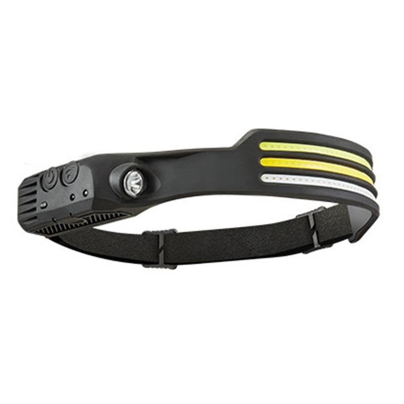 Farol COB 3 barras branco vermelho amarelo sensor movimento