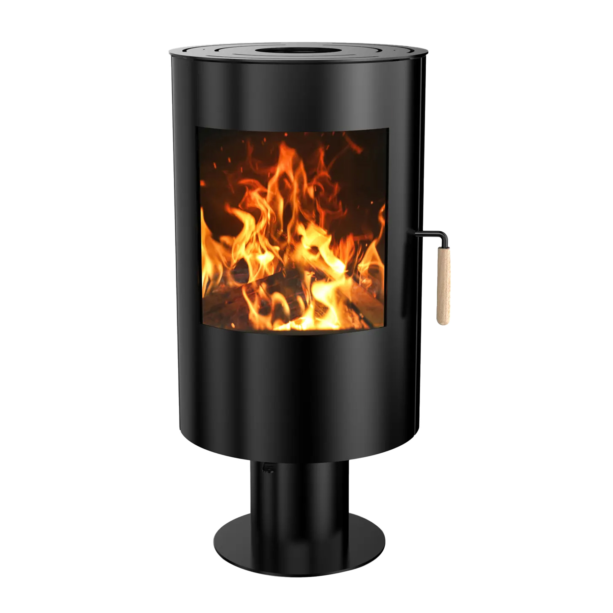Salamandra a lenha sannover com apoio 8,2 kw