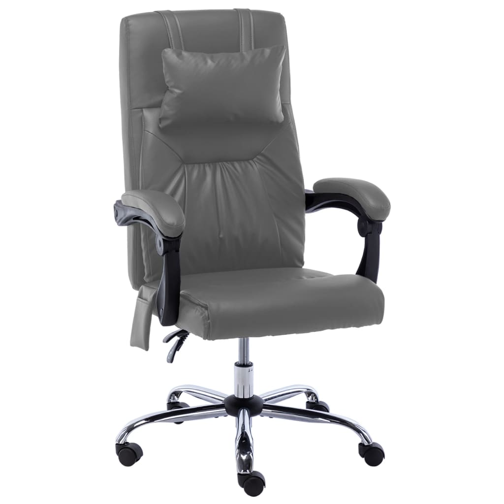 Cadeira escritório c/ função massagem couro artific. Antracite wf383903