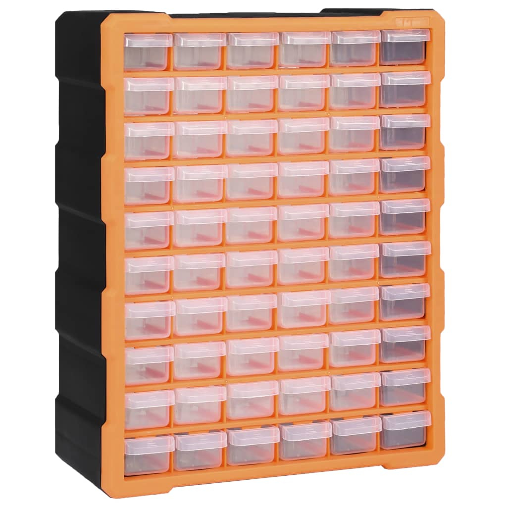 Organizador multi-gavetas vidaxl com 60 gavetas 38x16x47,5 cm