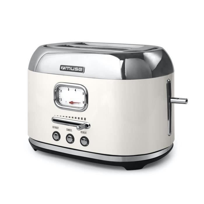 Muse - torradeira - 1000w - 2 slots - collection of inspiration - creme/aço