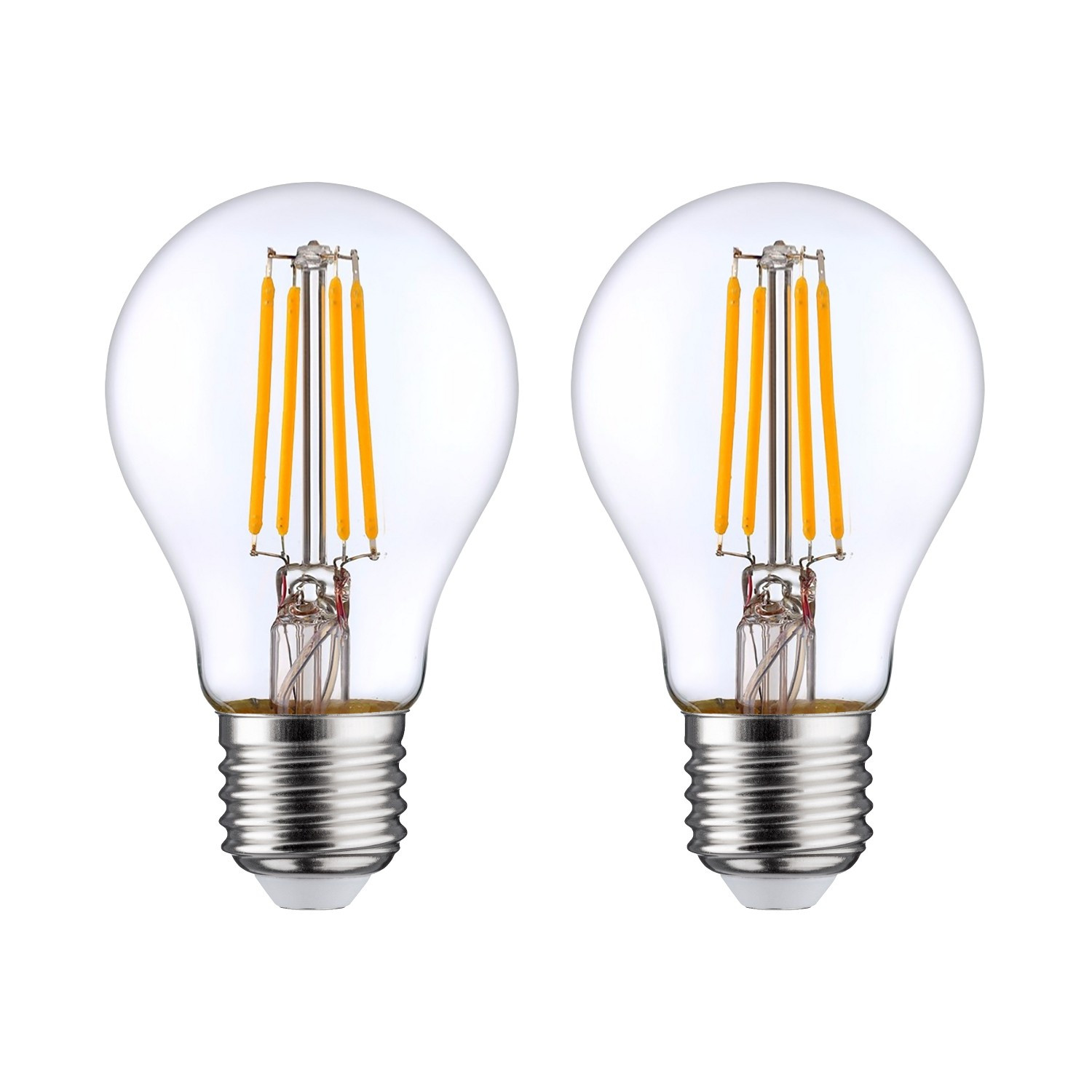 Pack de 2 lâmpadas LED de filamento standard E27 8w equi.60w 806lm 2700k