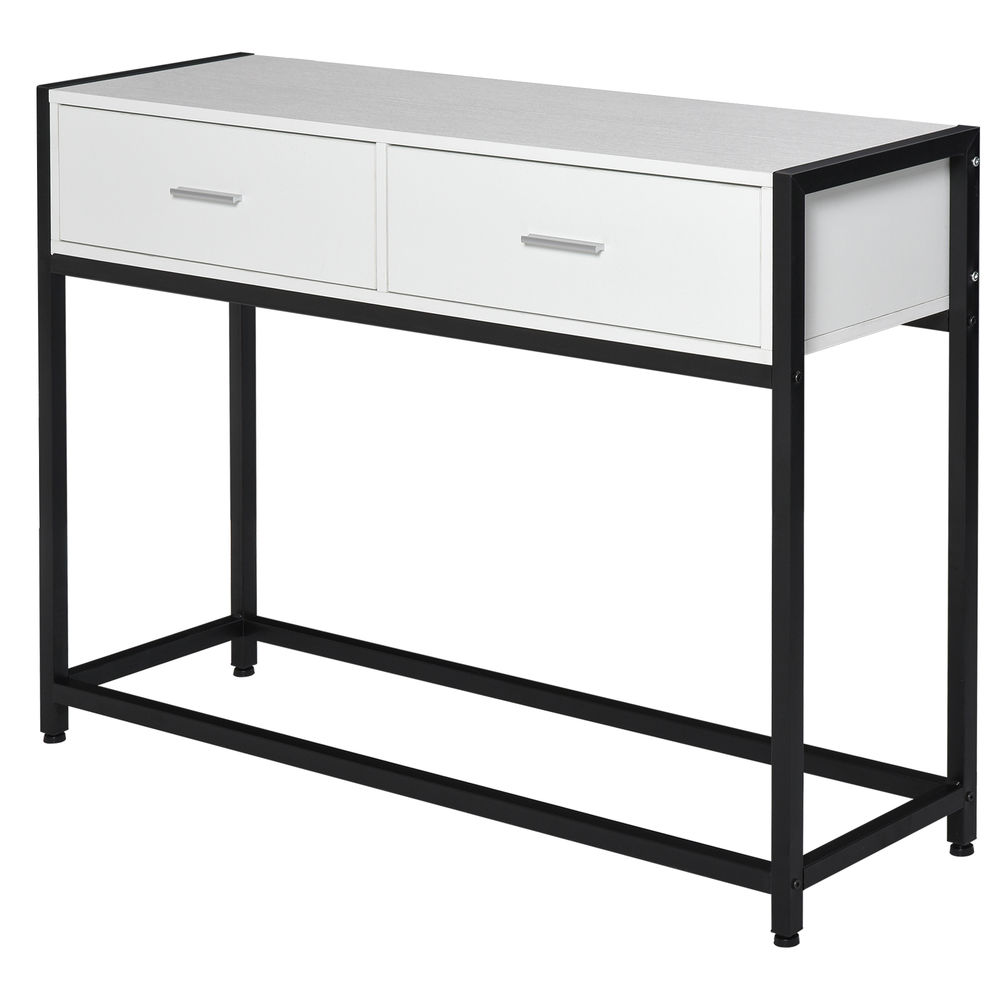 Consola 120x34x81 cm bicolor Homcom, casa - mesas