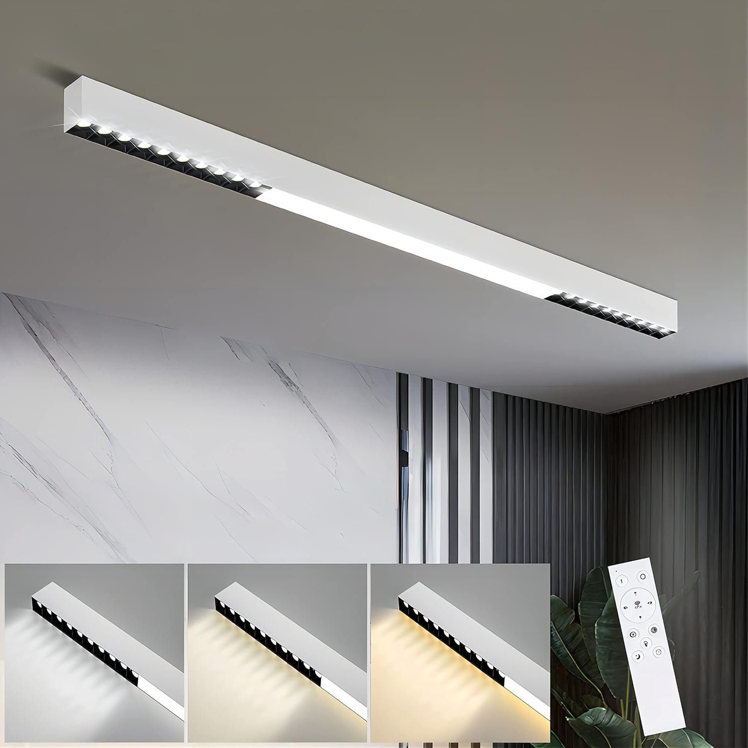 Nettlife branco LED luz de teto 32w moderna regulável sala estar lâmpada