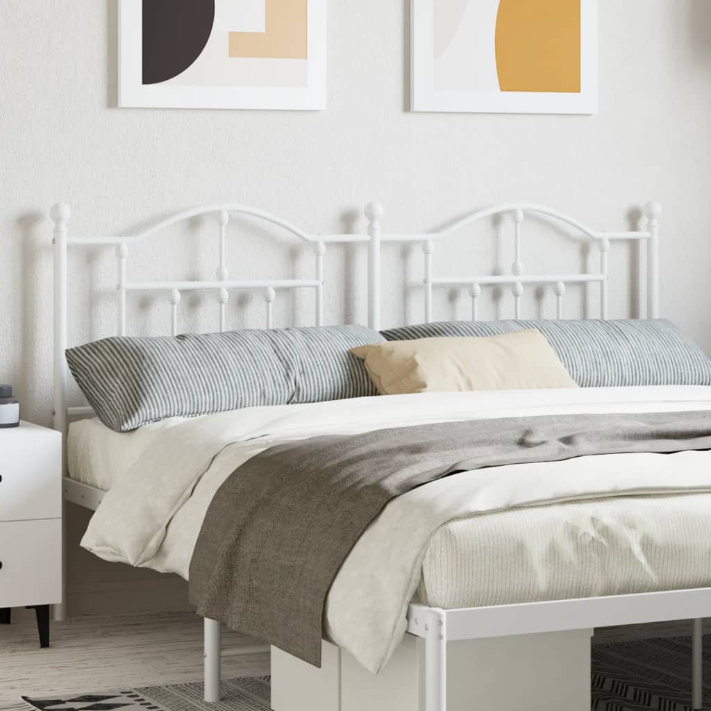 Cabeceira de cama 180 cm metal branco ptob3647