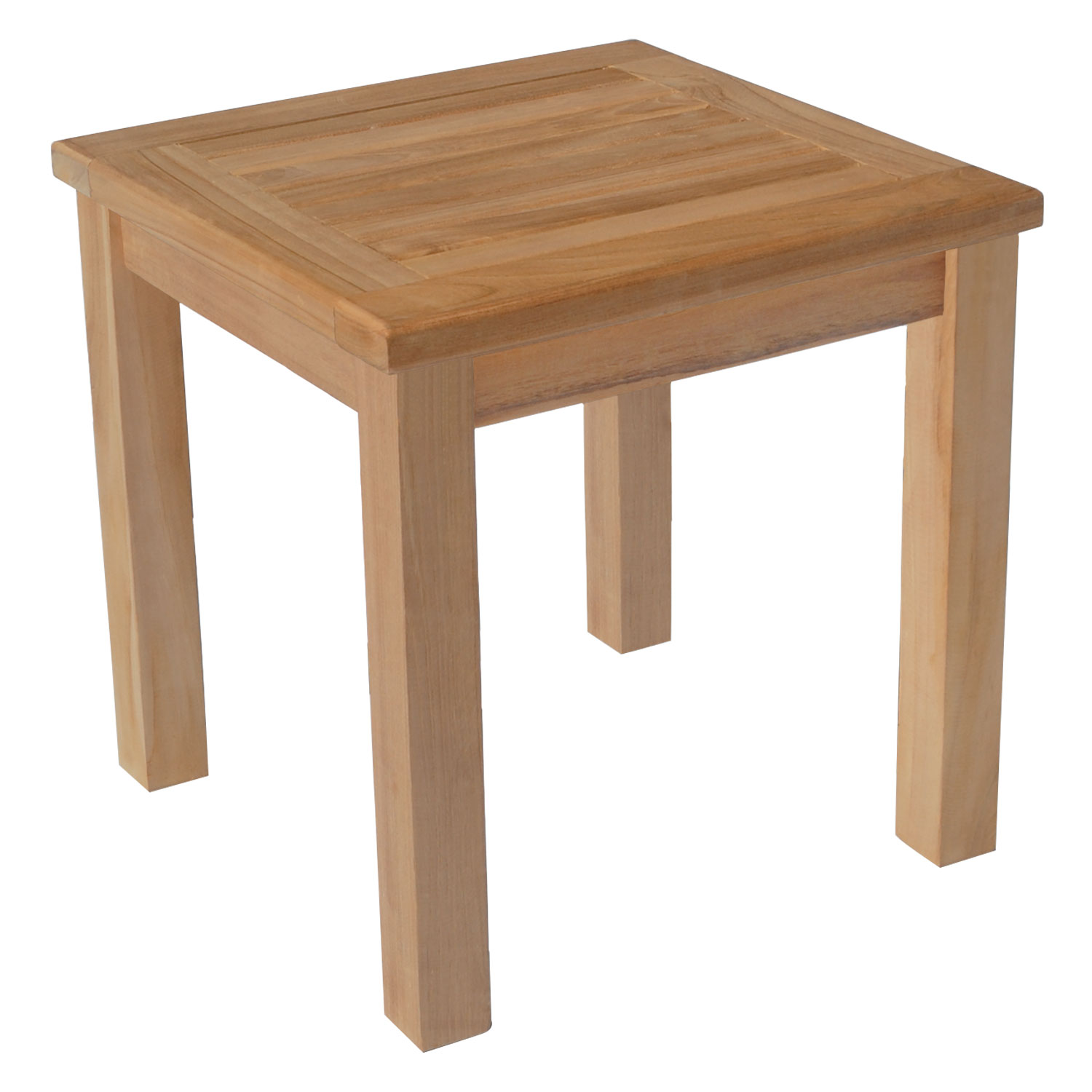 Mesa lateral quadrada de teca 45cm java