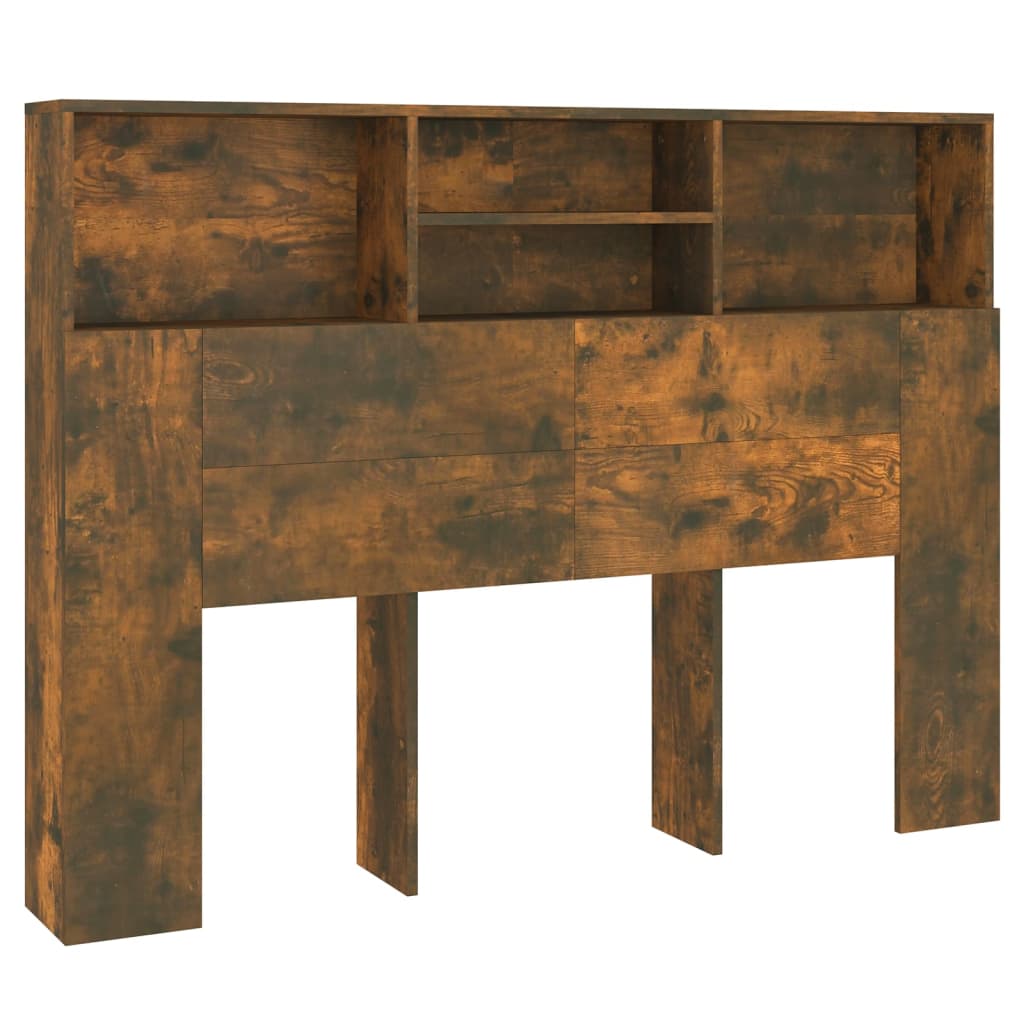 vidaXL mueble cabecero color roble ahumado 140x19x103,5 cm