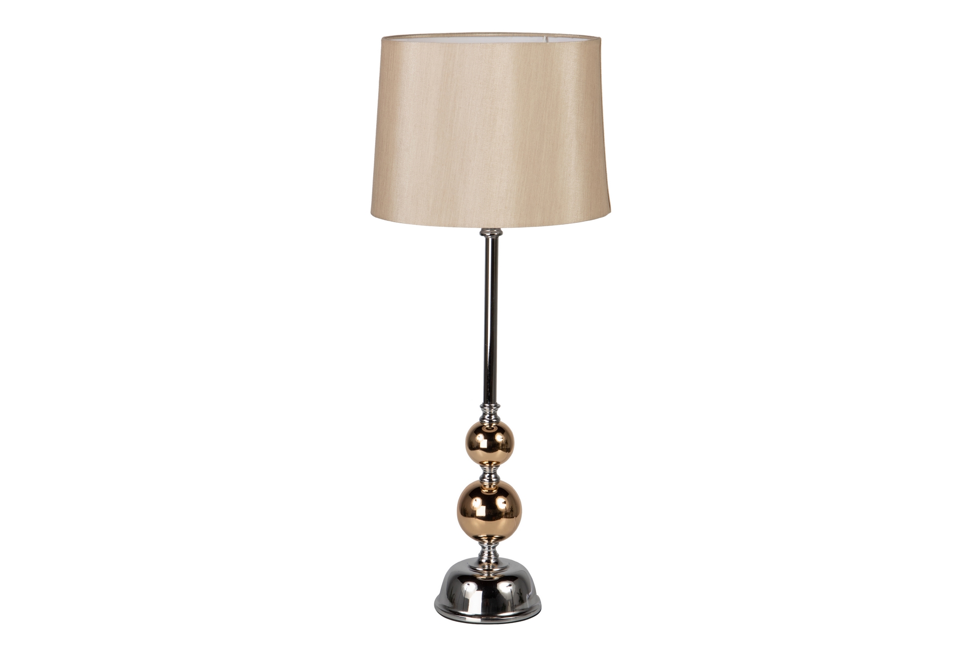 Alexandra house candeeiro de mesa metal/textil plata/cobre 29x29x70 cm