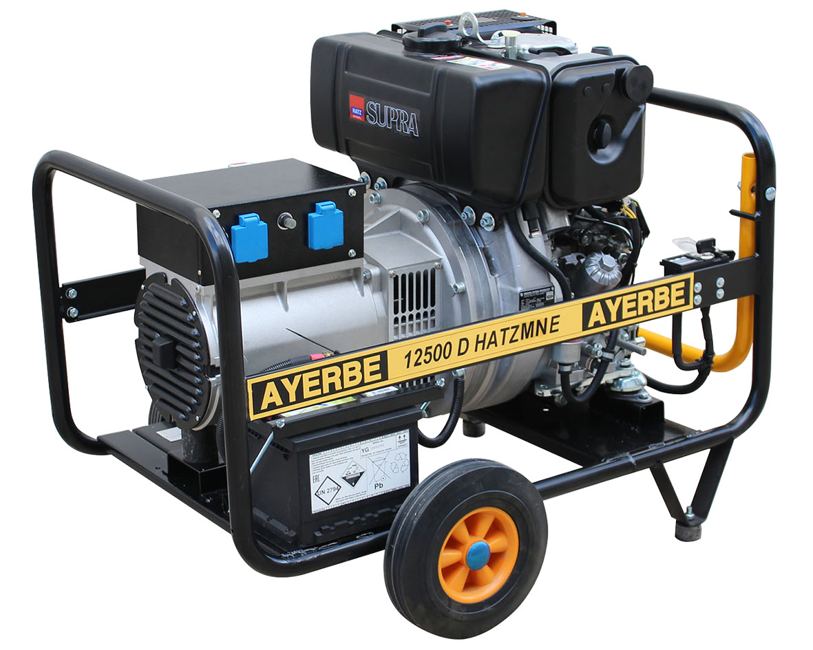 Gerador a diesel 12500 hatz mn monofásico 10 kva arranque elétrico 230 v
