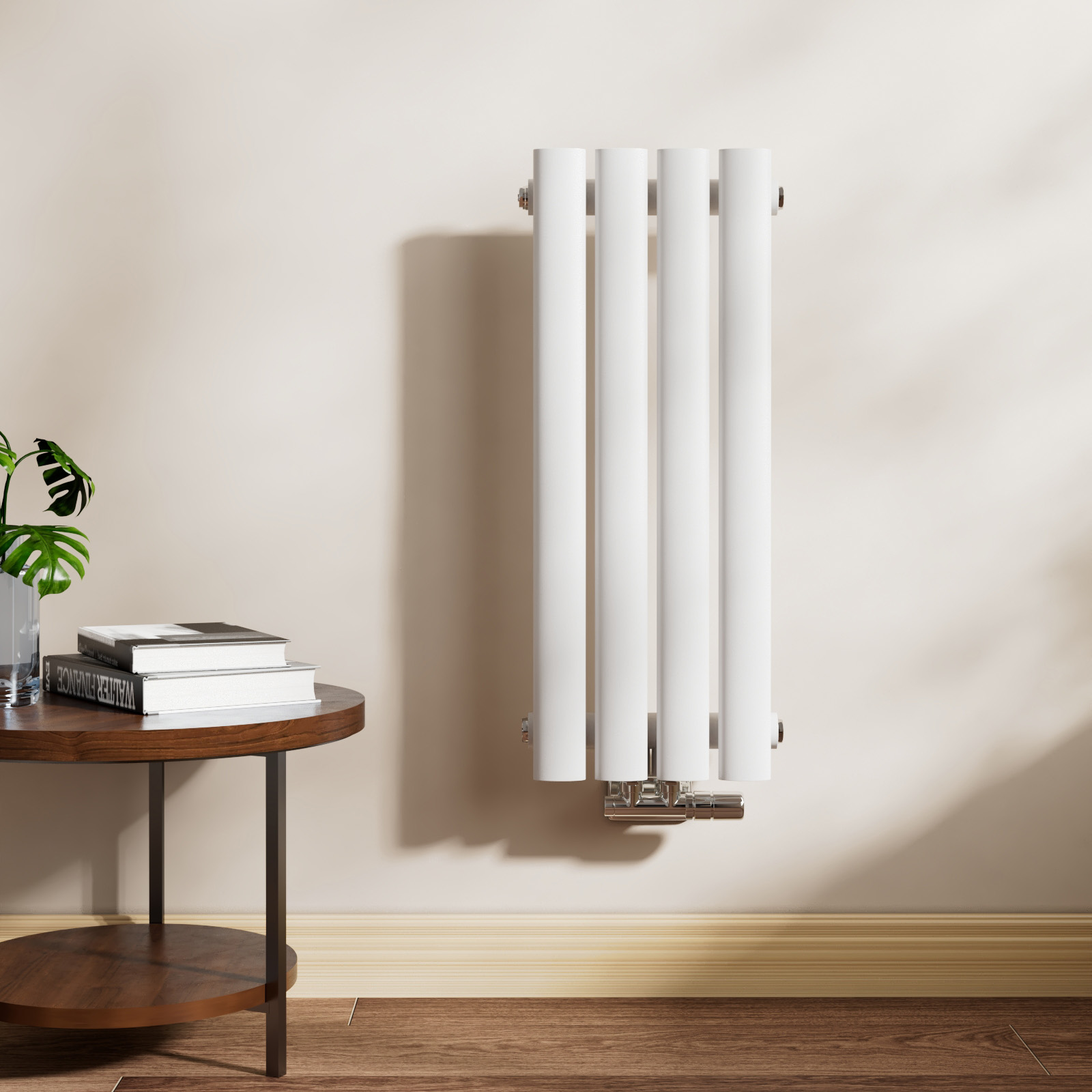 Emke radiador horizontal tubo redondo branco, 60x24 cm, monocamada
