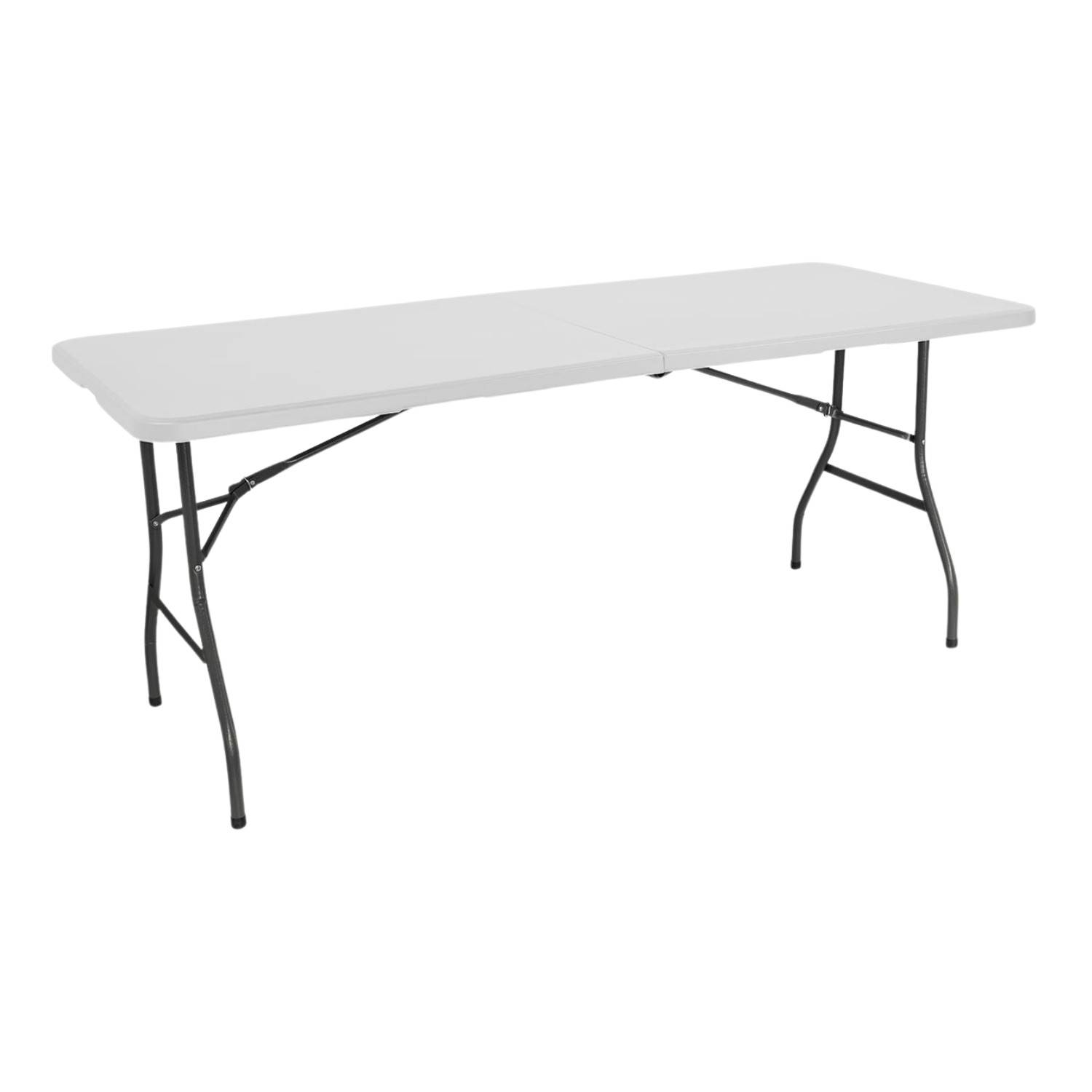 Mesa dobrável portátil de resina branca 240cm 7house
