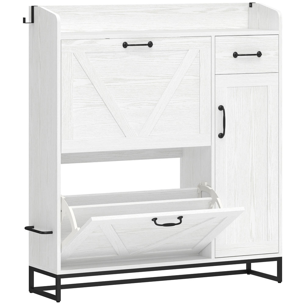 Sapateira 106,7x26x116 cm color blanco Homcom