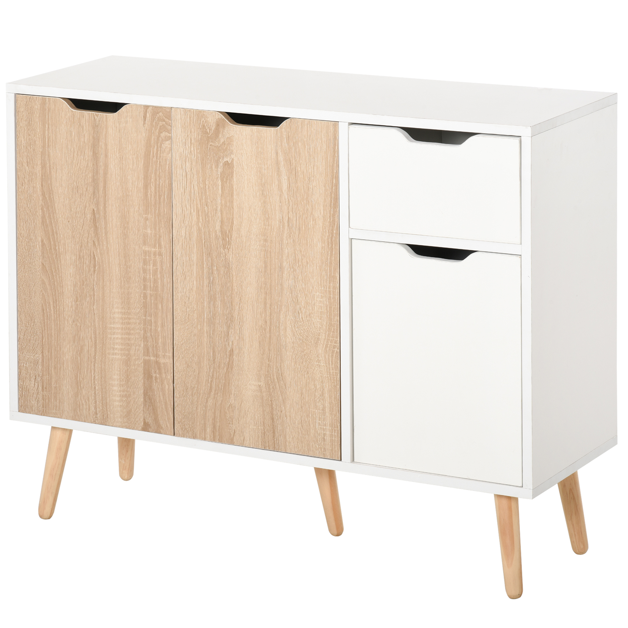 Aparador aglomerado classe e1 branco carvalho claro 90x30x72 cm