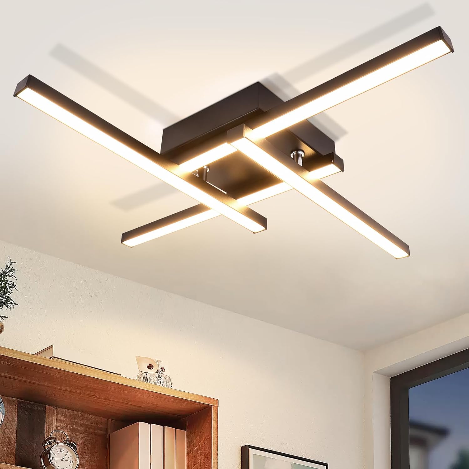 Nettlife plafon LED branco quente design moderno 24w 3000k