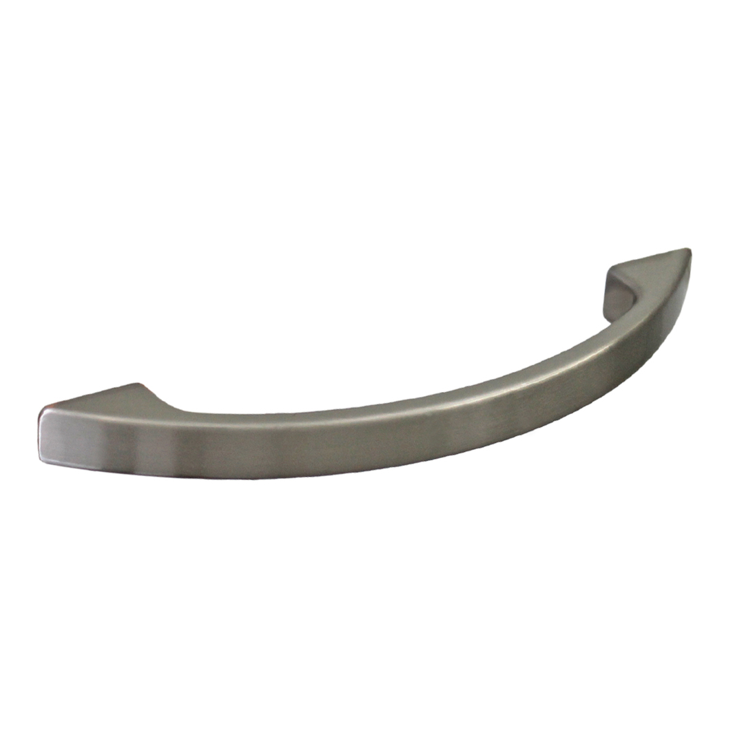 Puxador para móveis zamac 128 mm acabamento níquel acetinado