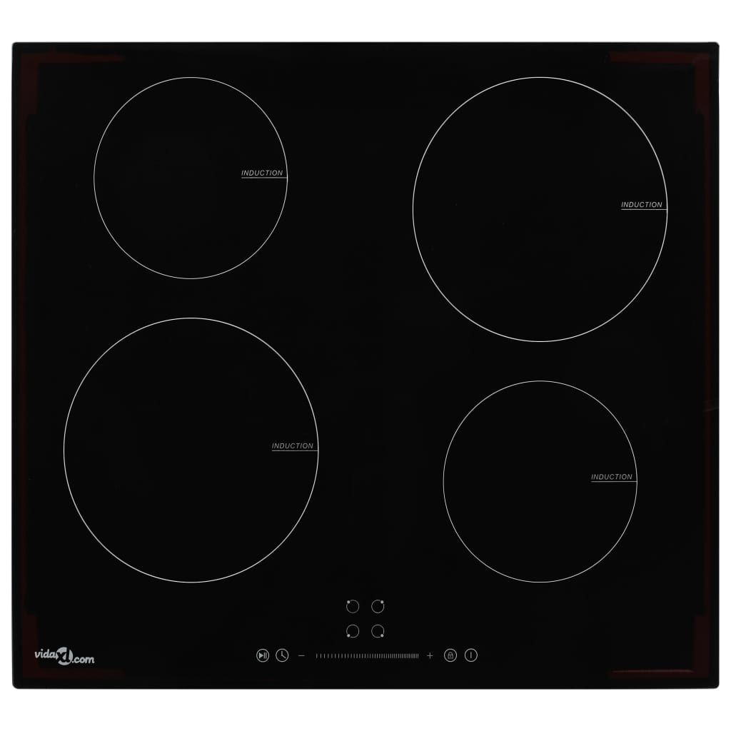 Placa de indução com 4 discos controlo tátil vidro 7000 w