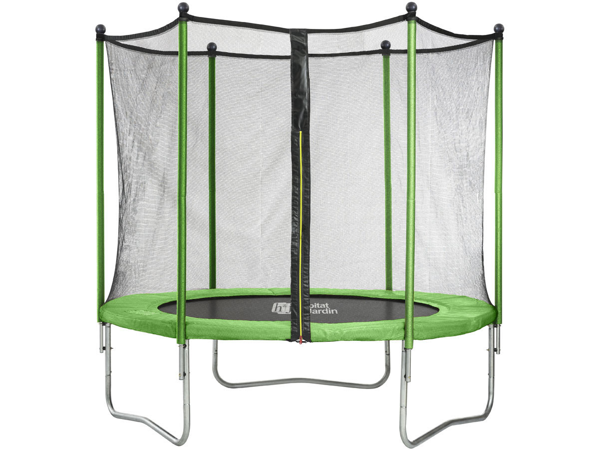 Trampolim "yoopi" - ø 2.44m - com rede de proteção + escada