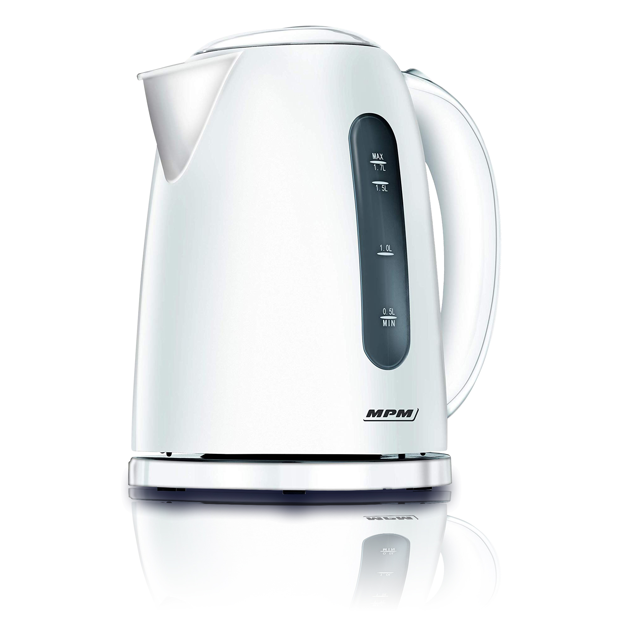 Jarro Elétrico 1.7L, Chaleira Eléctrica, Sem fios, Branco 2200W MPM MCZ-85