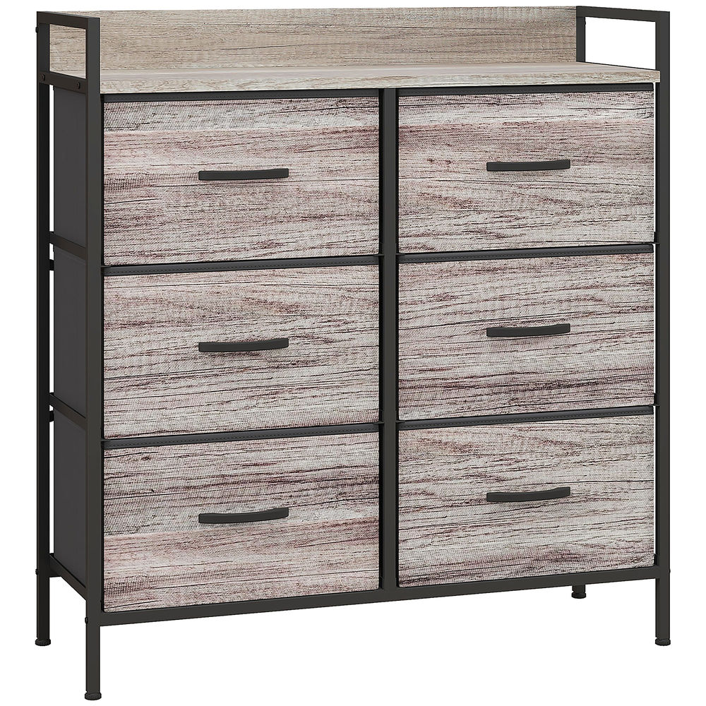 Cómoda 79x29x85 cm tecido não tecido, mdf color gris Homcom